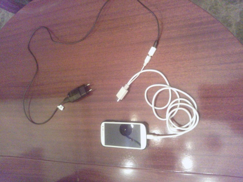 Cable HDMI a MicroUSB Ksix conectado a SIII
